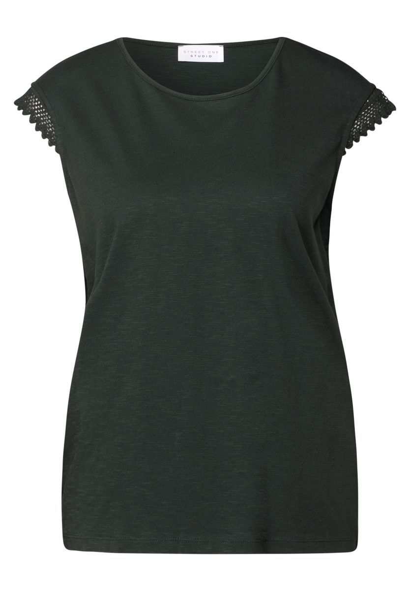Shirt mit Häkeldetails