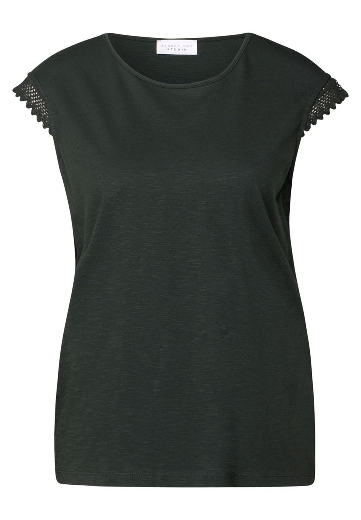 Shirt mit Häkeldetails