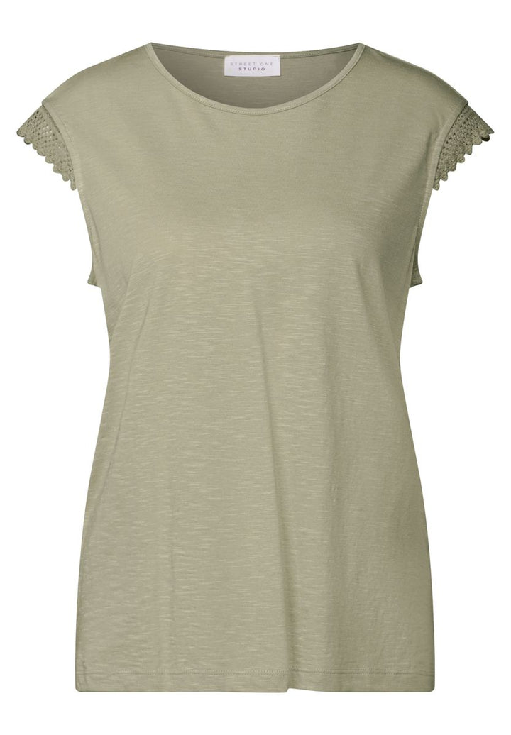 Shirt mit Häkeldetails