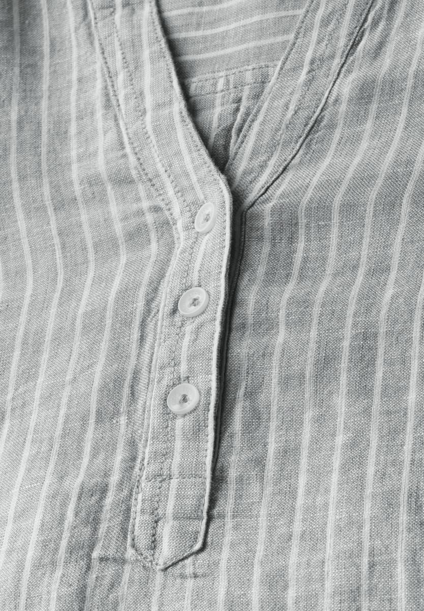 Gestreifte Leinenbluse