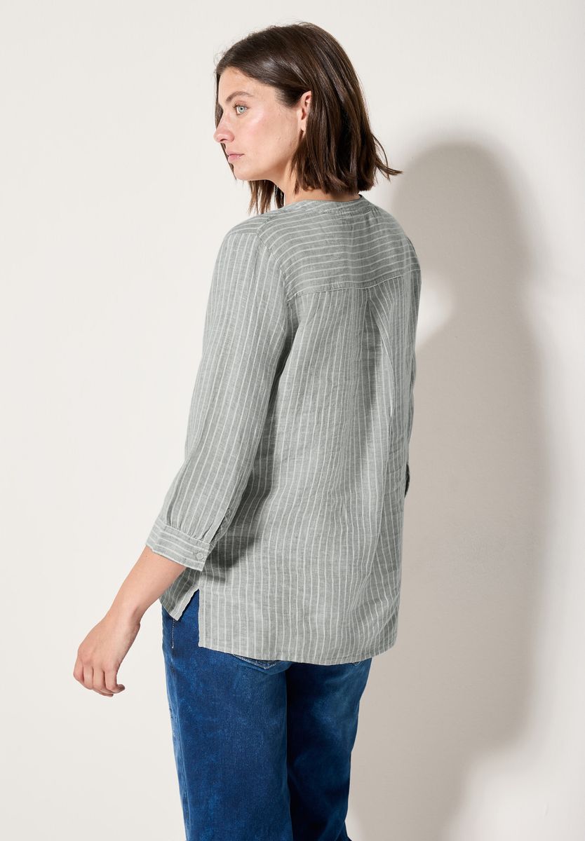 Gestreifte Leinenbluse