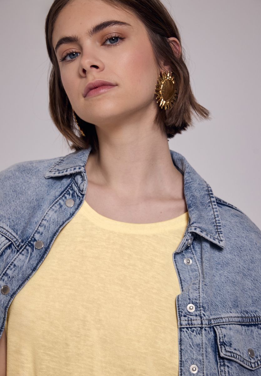 Leinen-Look Shirt