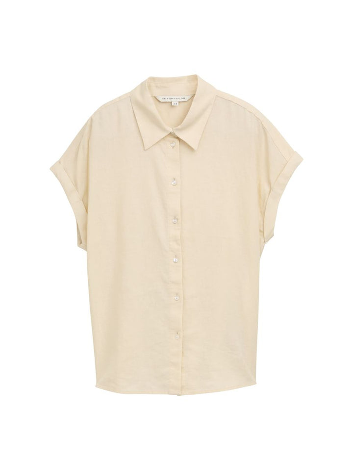 Loose Fit Bluse mit Leinenanteil