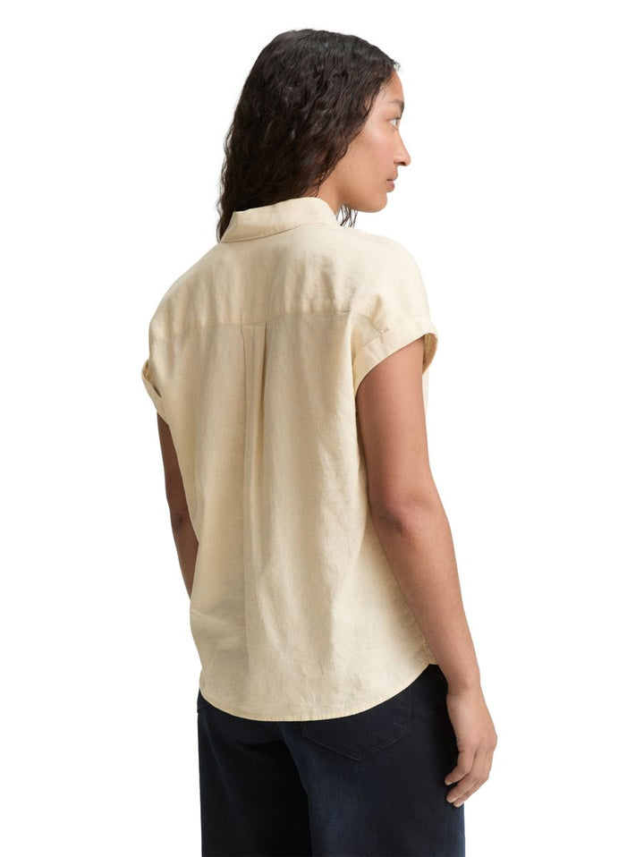 Loose Fit Bluse mit Leinenanteil