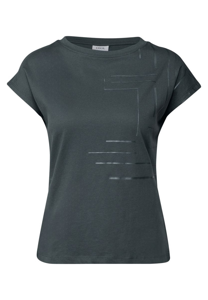 T-Shirt mit Folien-Print