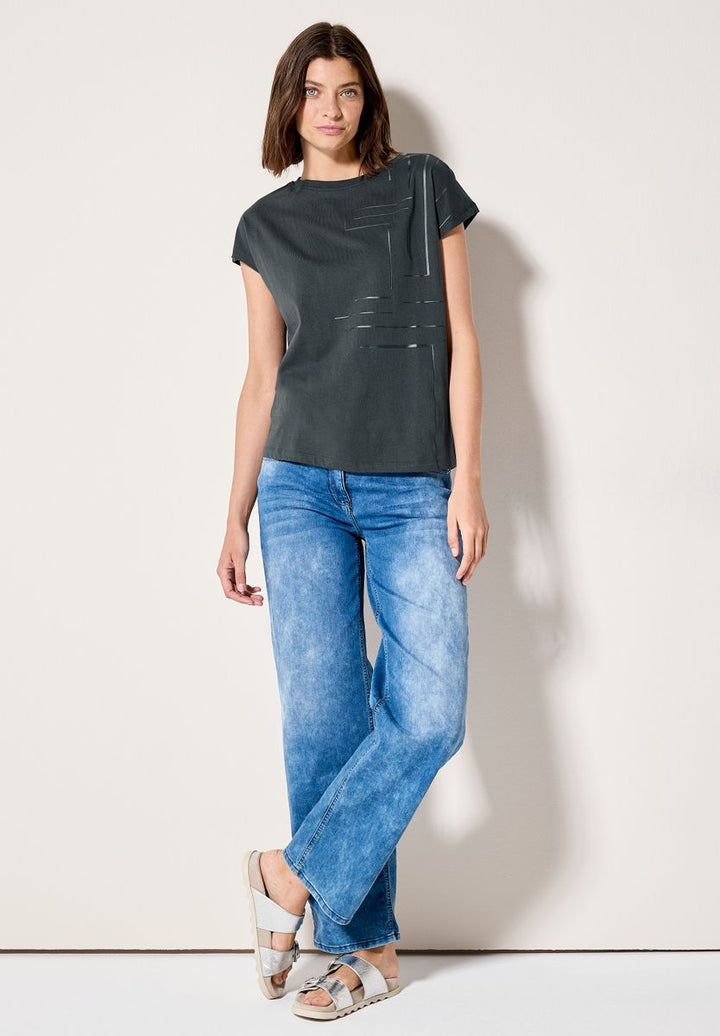 T-Shirt mit Folien-Print