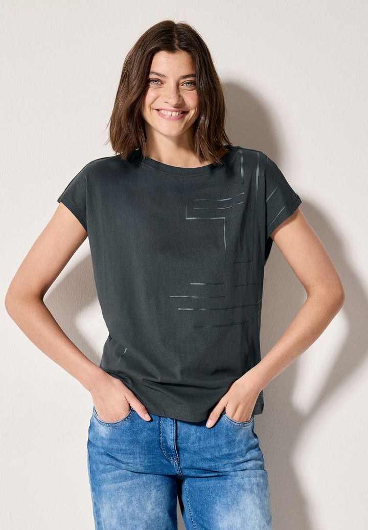 T-Shirt mit Folien-Print