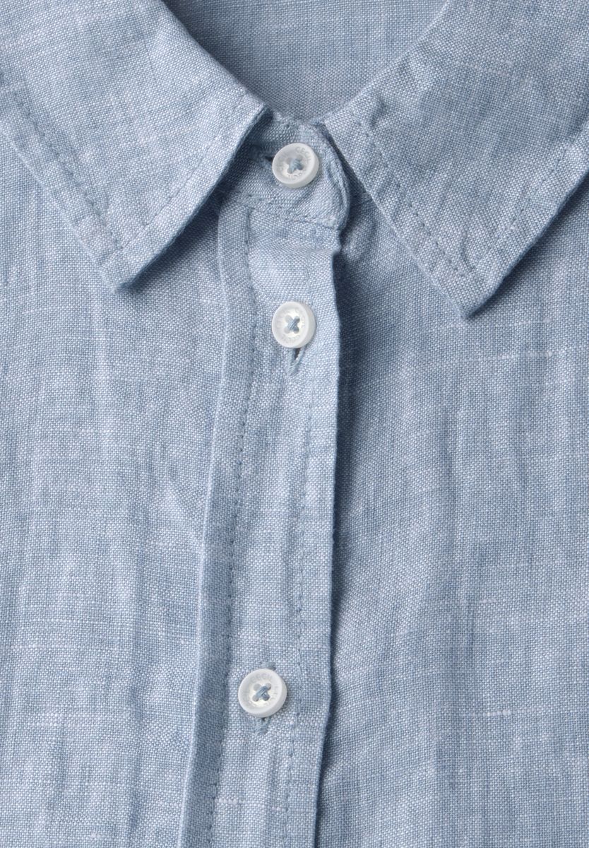 Chambray Leinenbluse