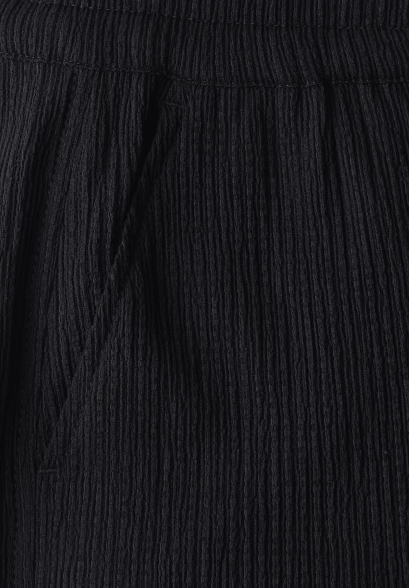 Wide Leg Hose mit Struktur