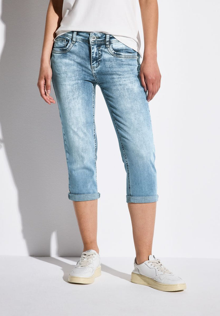 3/4 Jeans mit Glitzer-Detail