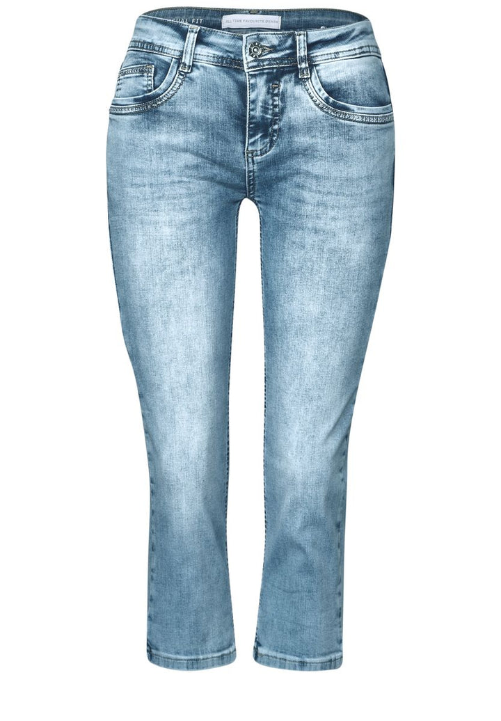 3/4 Jeans mit Glitzer-Detail