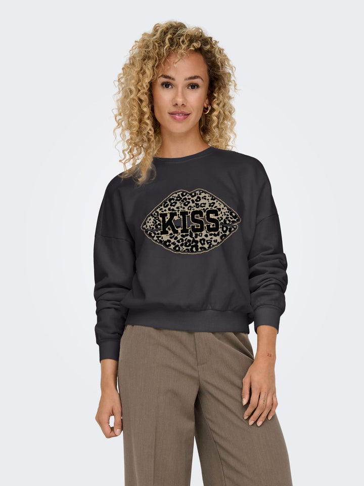ONLLAUREN LIFE L/S ANIMAL O-NECK CC SWT