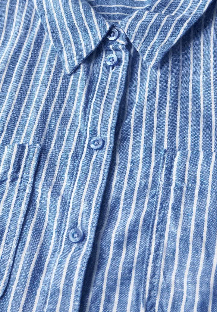 Gestreiftes Leinenkleid