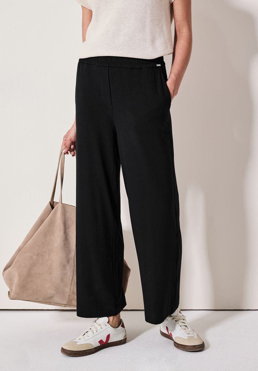 Wide Leg Jersey-Hose