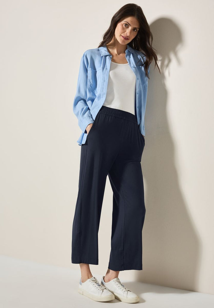 Wide Leg Jersey-Hose