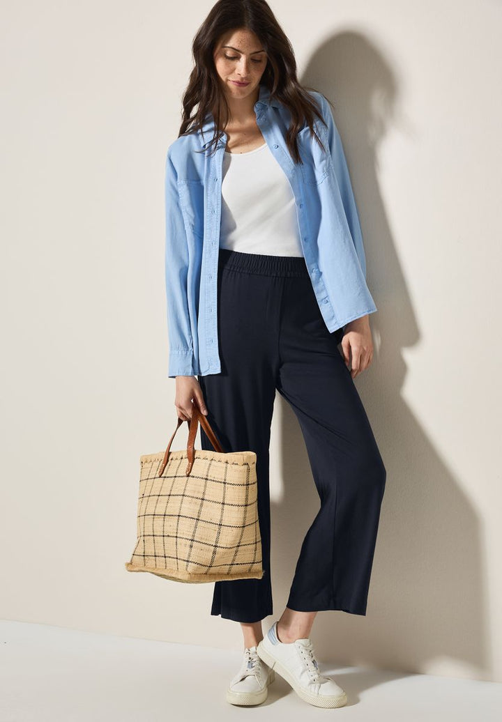 Wide Leg Jersey-Hose