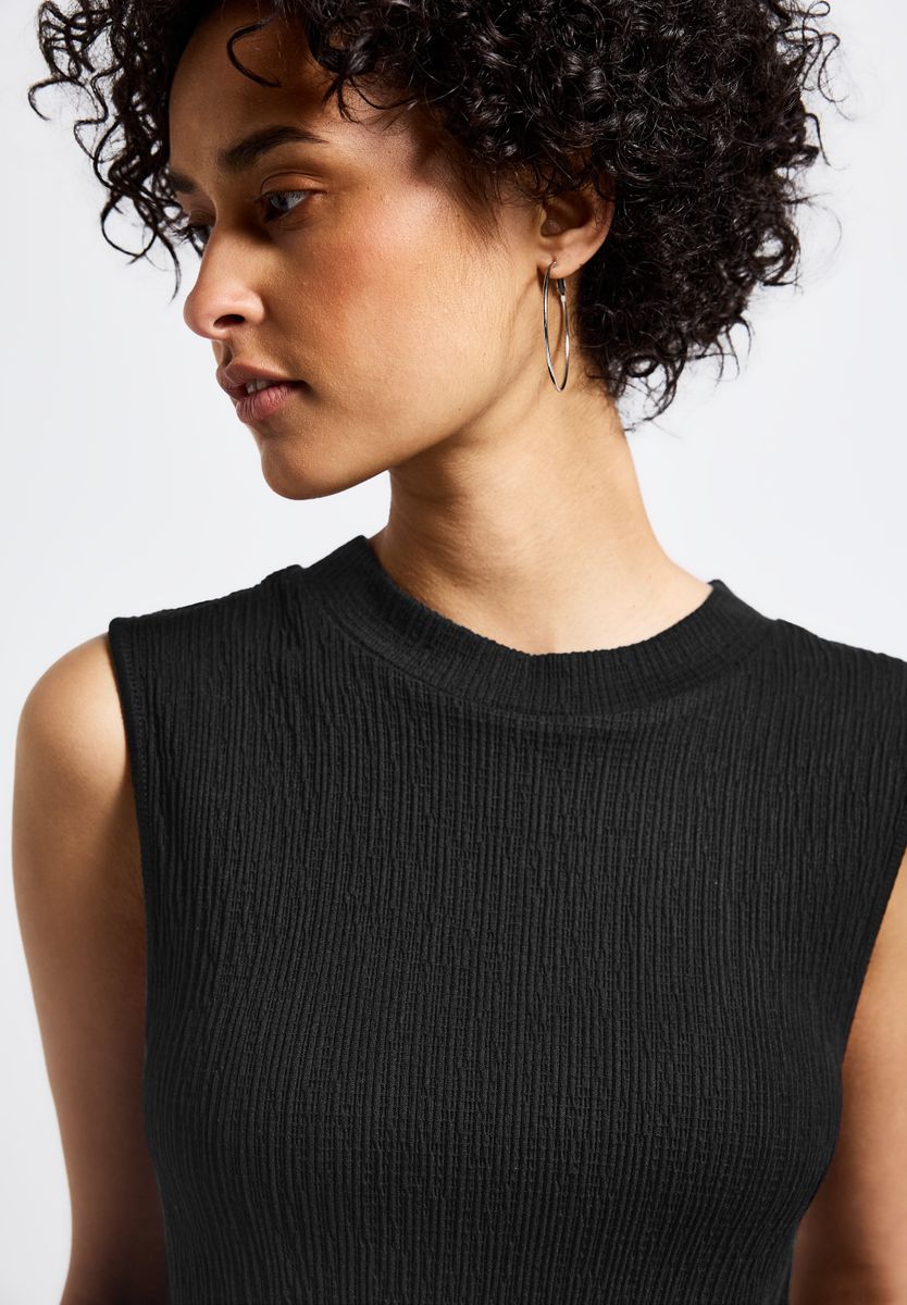 Strukturtop mit Turtleneck
