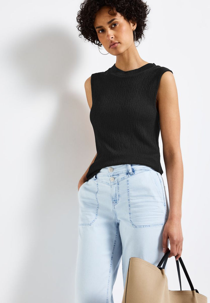 Strukturtop mit Turtleneck
