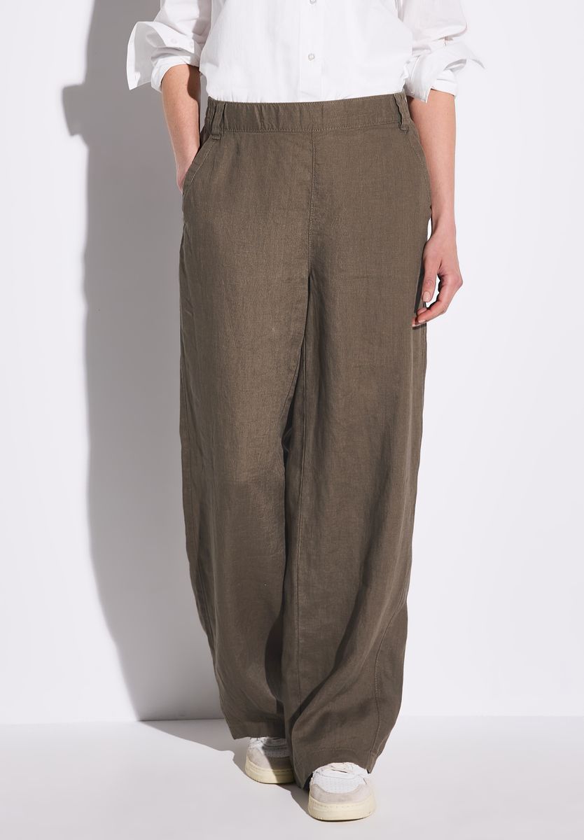 Wide Leg Leinenhose