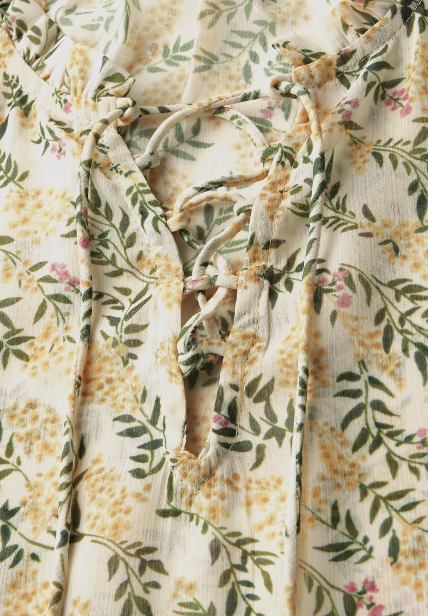 Gemusterte Chiffon-Tunika