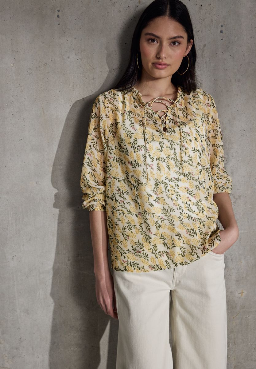 Gemusterte Chiffon-Tunika