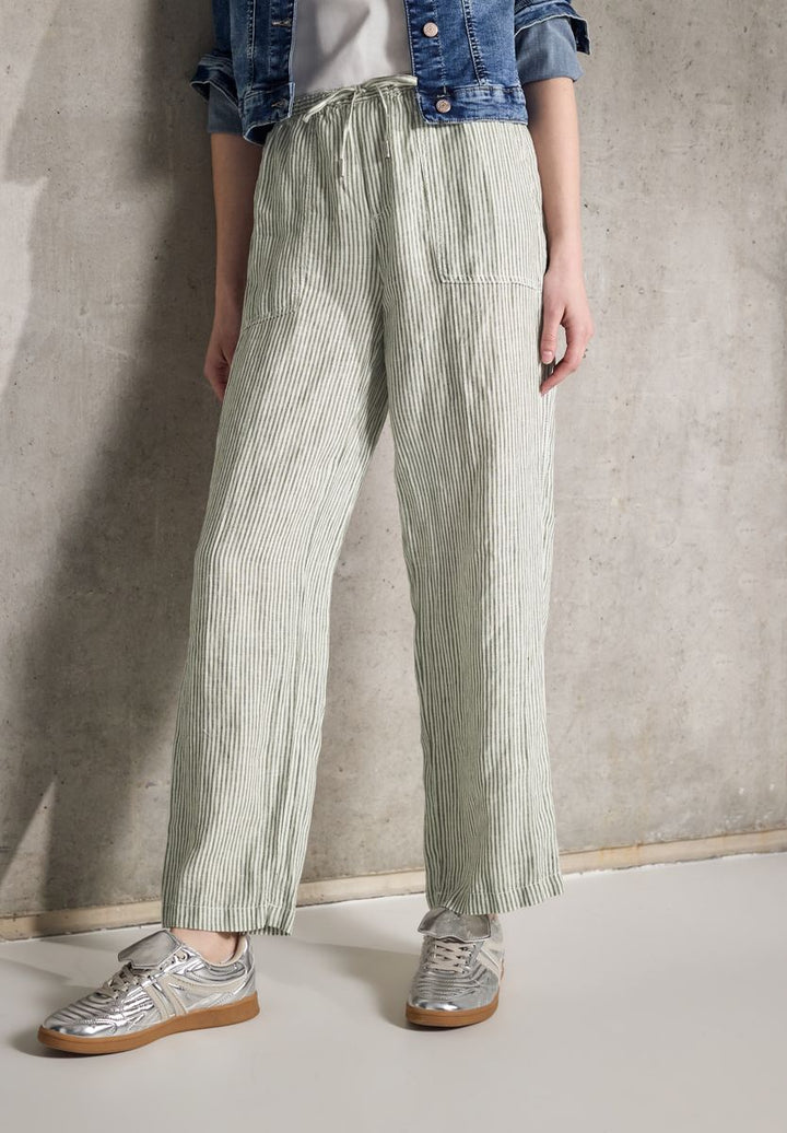 Straight Leg Leinenhose