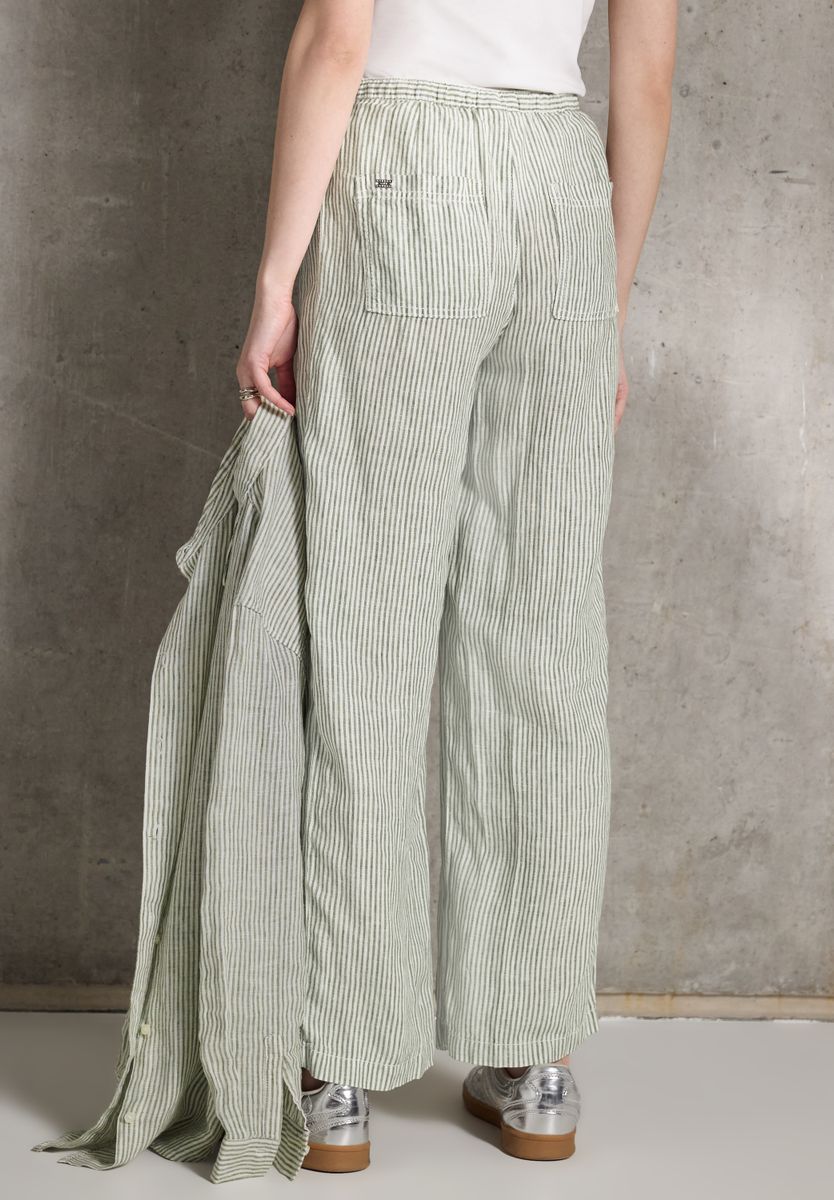 Straight Leg Leinenhose