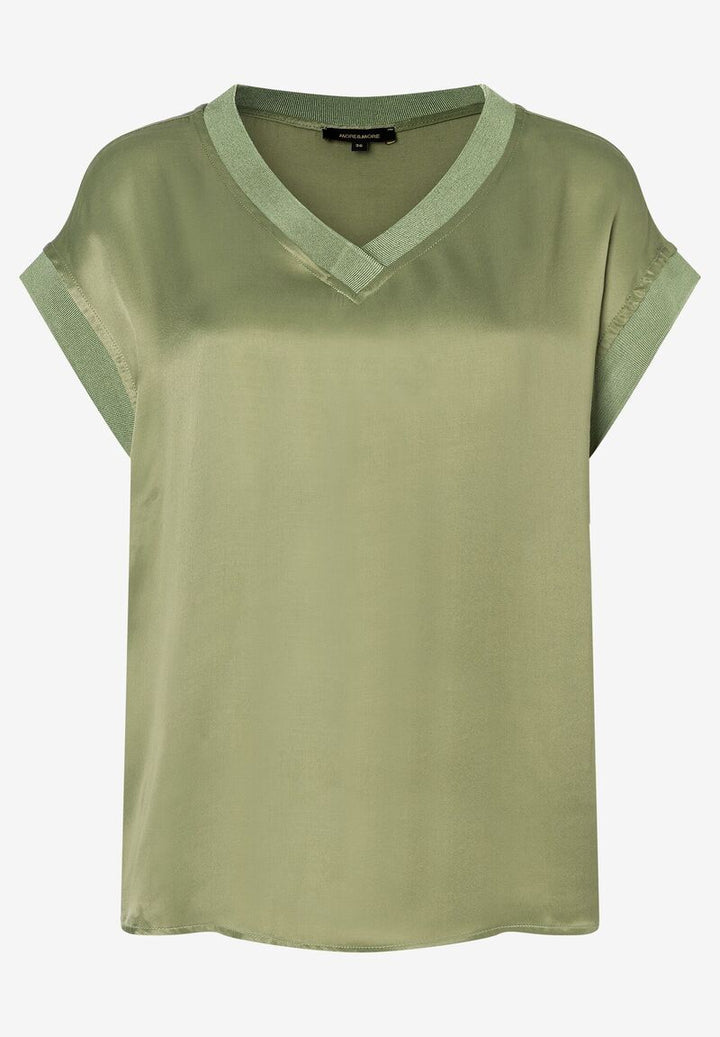 Satinbluse  olive-green  Sommer-Kollektion