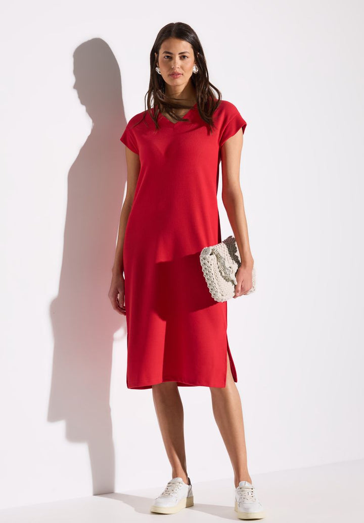 Kleid mit Rippstruktur