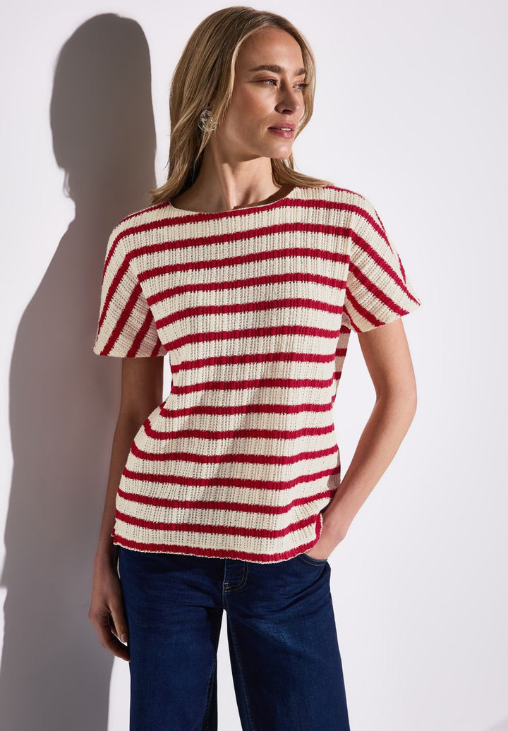 Gestreiftes Strukturshirt