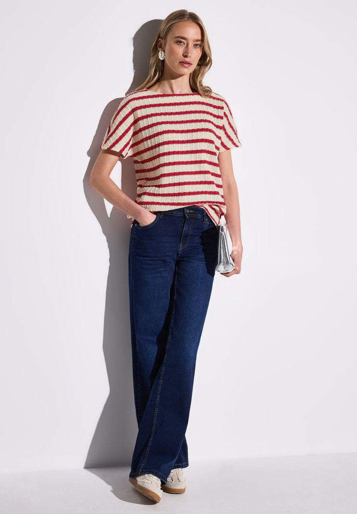 Gestreiftes Strukturshirt