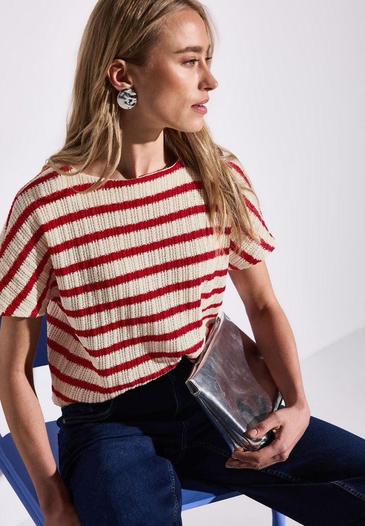Gestreiftes Strukturshirt
