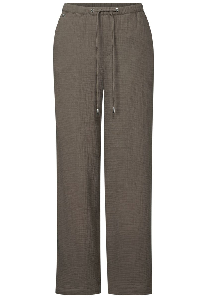 Musselin Wide Leg Hose