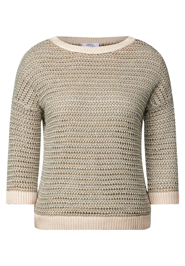 Glitzernder Strukturpullover