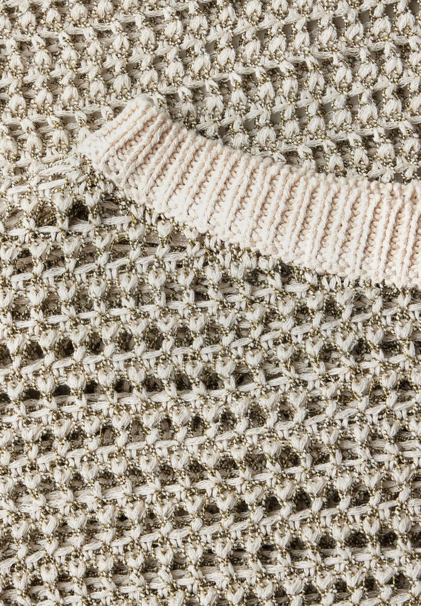 Glitzernder Strukturpullover