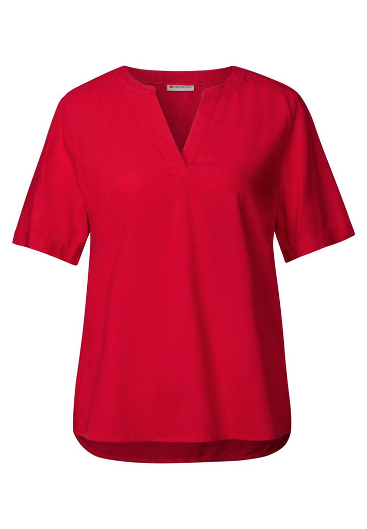 Bluse in Unifarbe