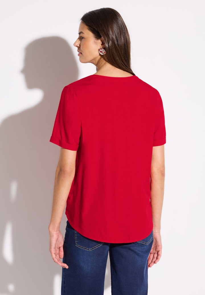 Bluse in Unifarbe