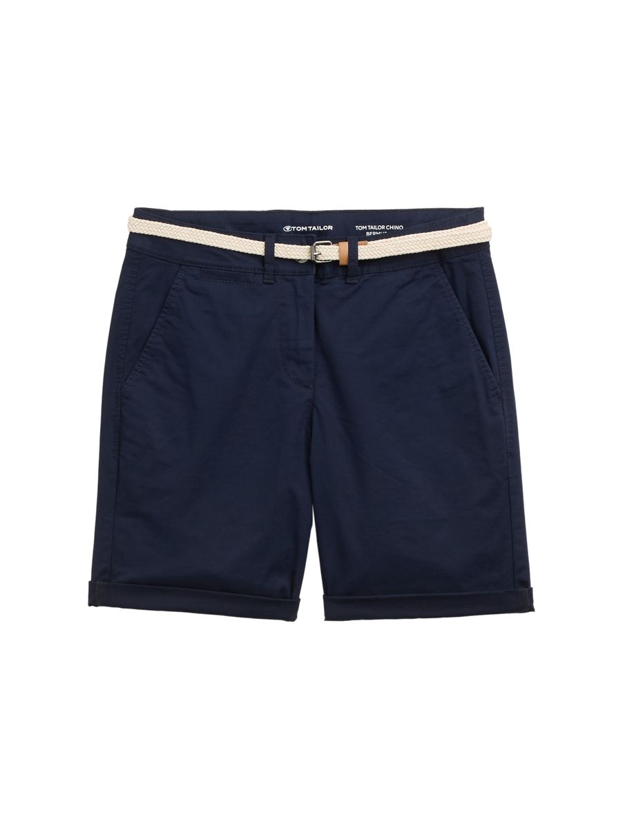 Chino Bermuda Shorts mit Gürtel