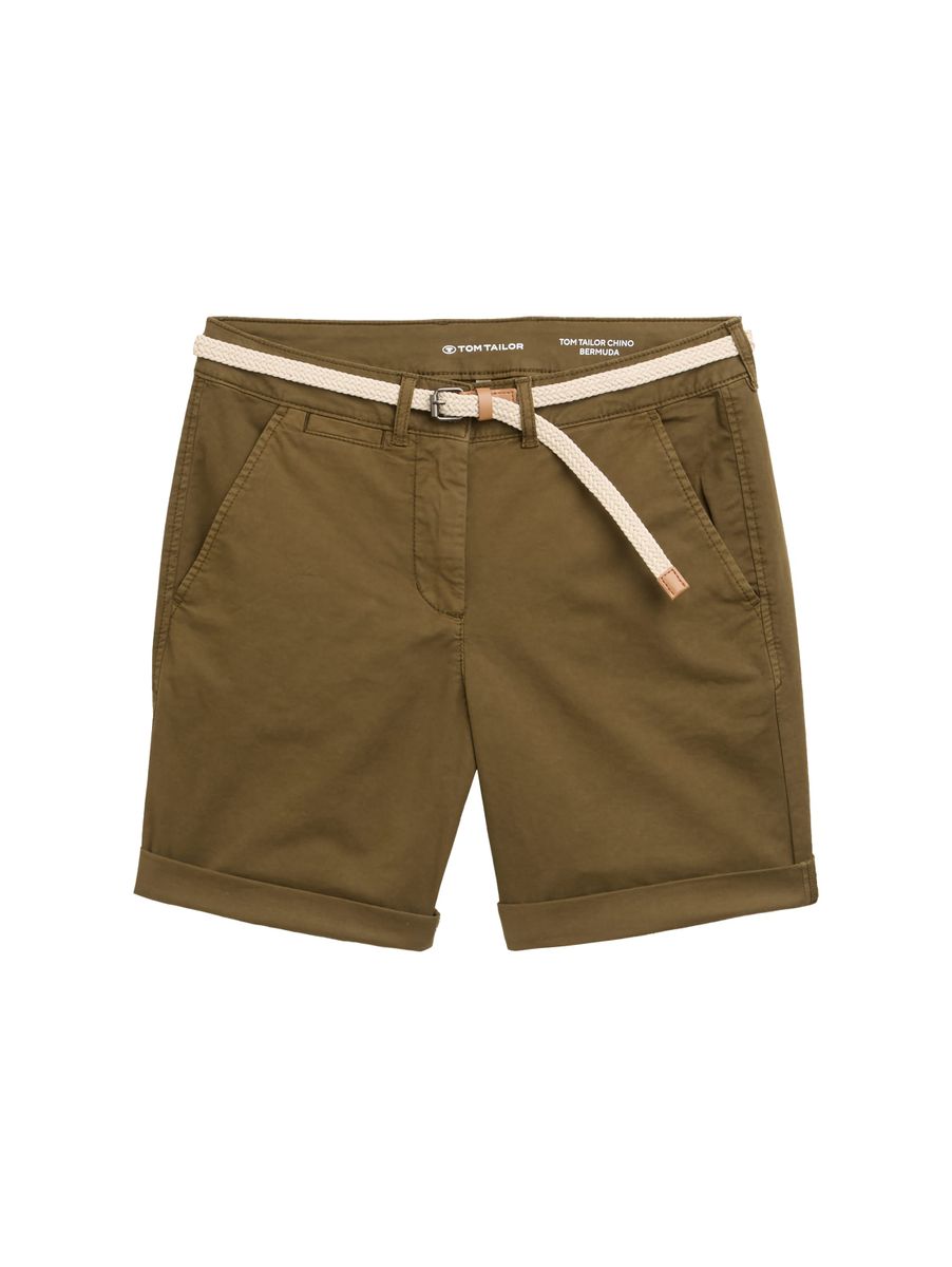 Chino Bermuda Shorts mit Gürtel