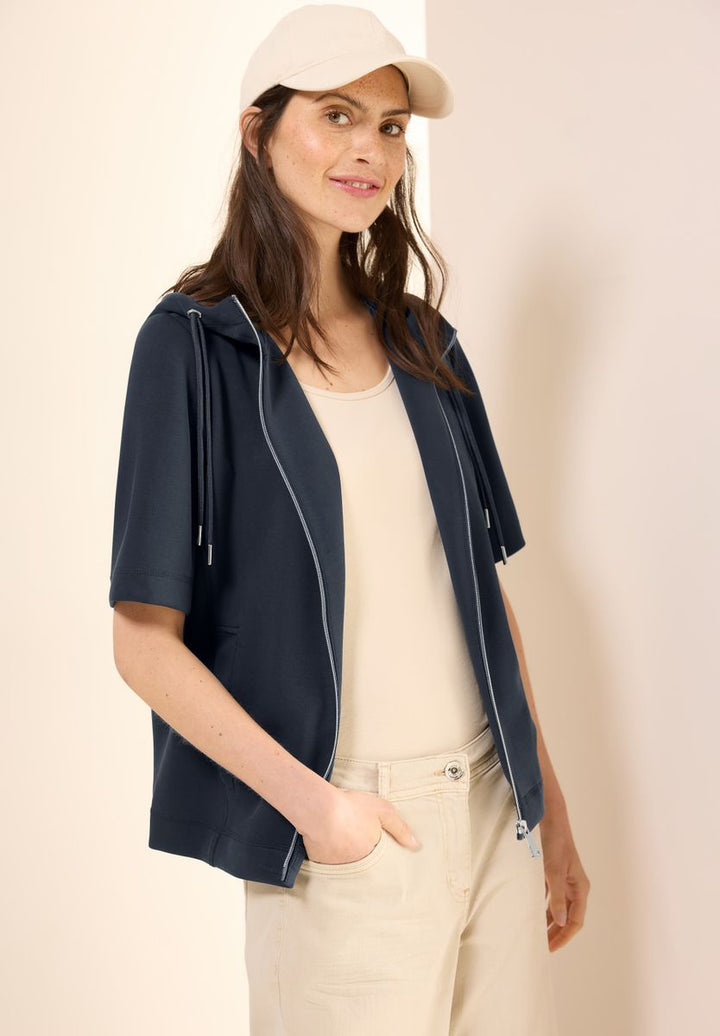 Kurzarm Sweatjacke