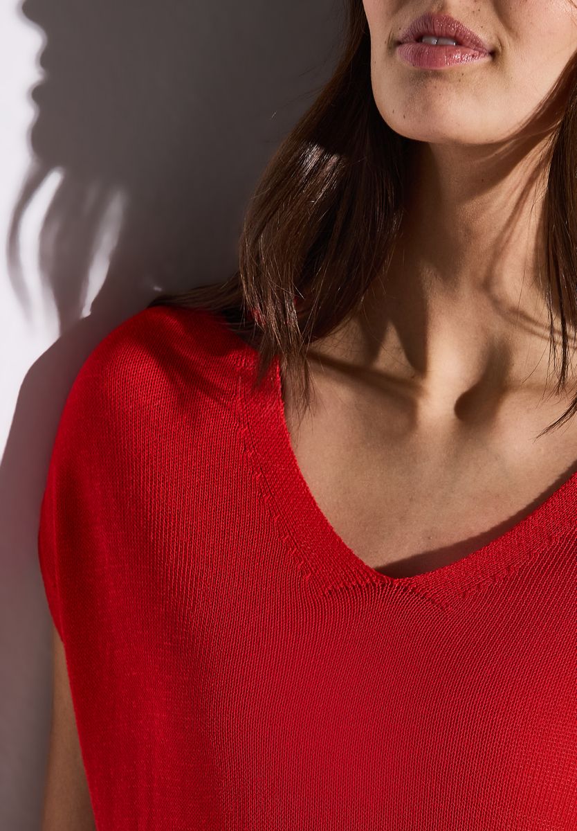 Ärmelloser Strickpullover
