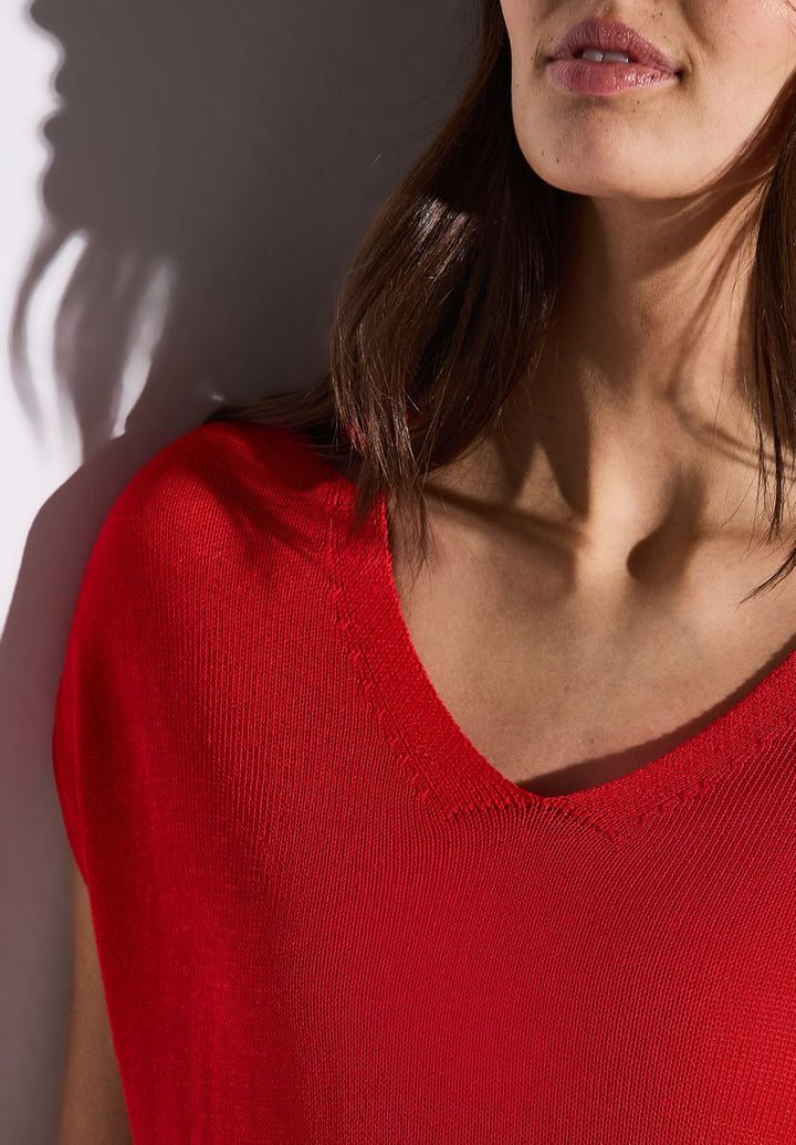 Ärmelloser Strickpullover