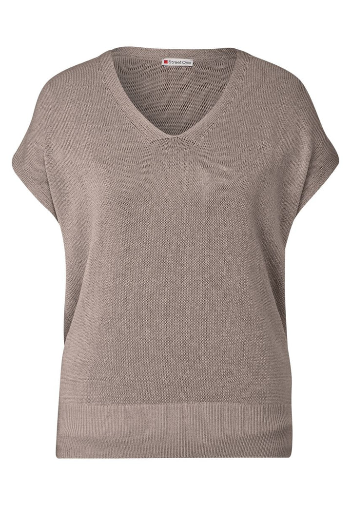 Ärmelloser Strickpullover