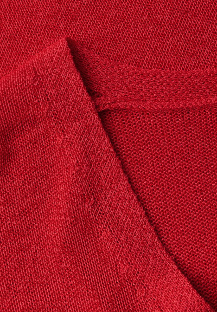 Ärmelloser Strickpullover