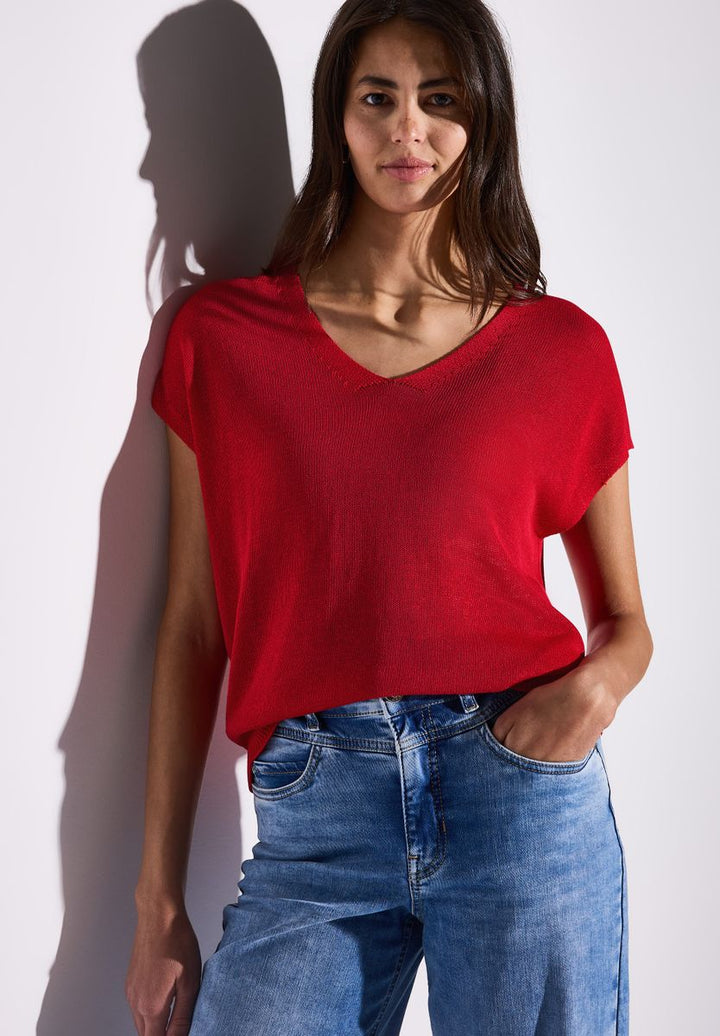 Ärmelloser Strickpullover