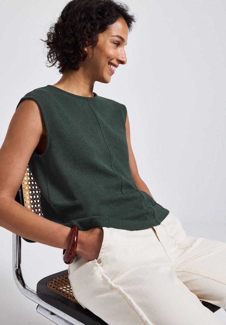 Top im Strick-Look
