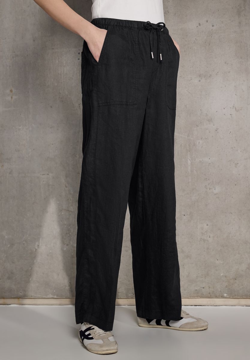 Straight Leg Leinenhose