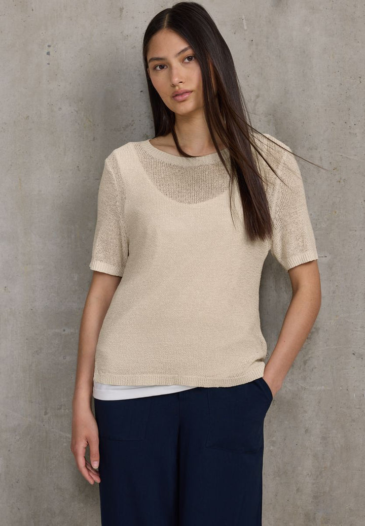 Lässiger Kurzarmpullover