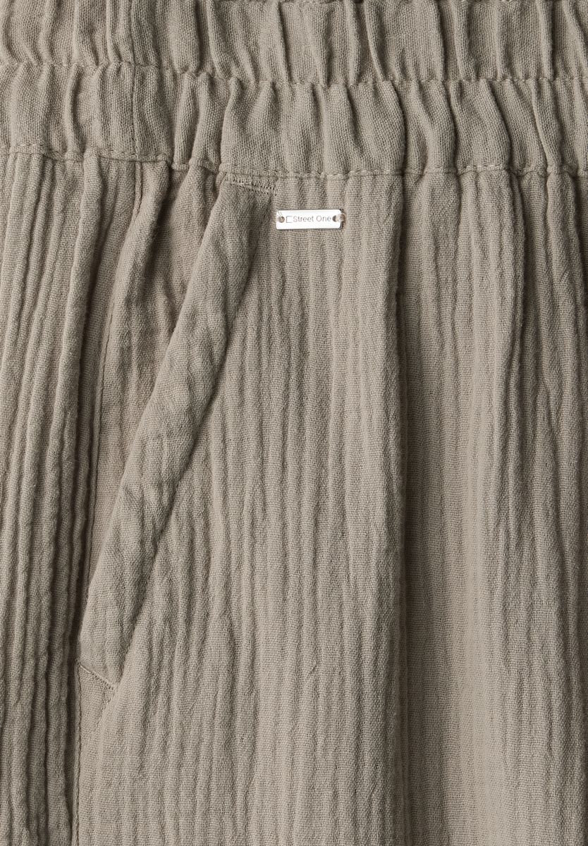 Wide Leg Musselin Hose