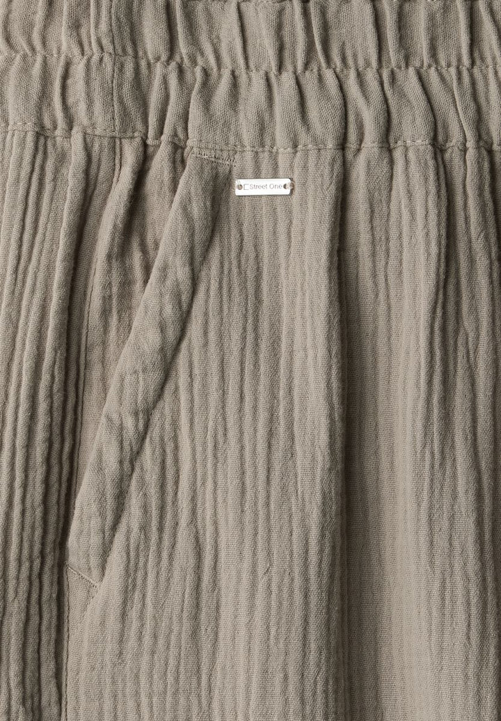 Wide Leg Musselin Hose